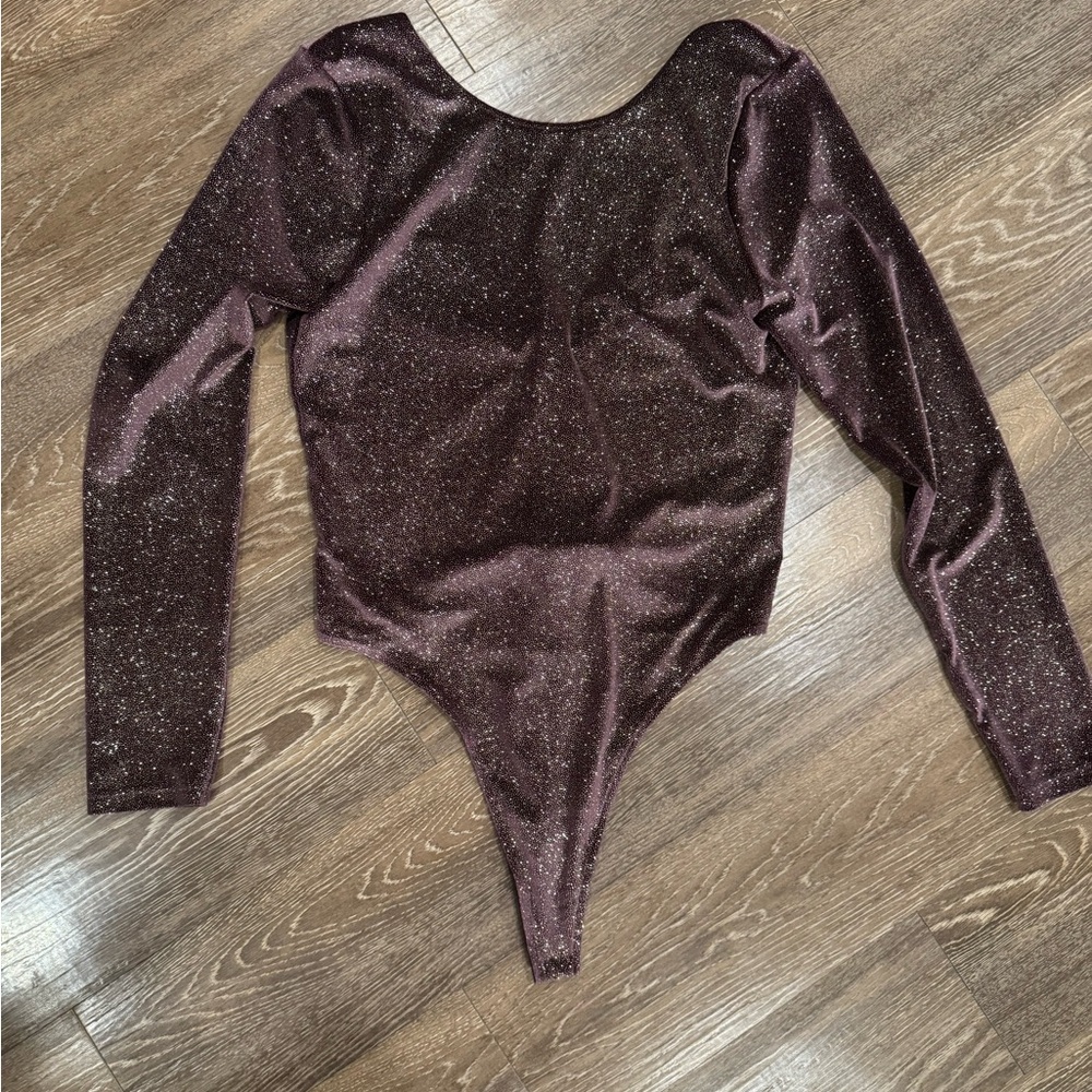 Elegant Shimmering Purple Bodysuit